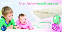 Materac lateksowy Celebrities Baby 120/60 Hevea - Tencel Silky Feeling