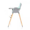 DOLCE Zopa krzesełko do karmienia dla dzieci od 6 miesiąca do 15 kg - Ice Green/Grey