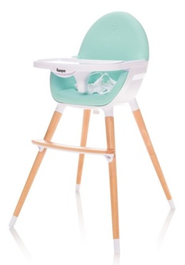 DOLCE Zopa krzesełko do karmienia dla dzieci od 6 miesiąca do 15 kg - Ice Green