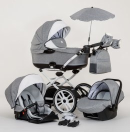Excellent 3w1 Paradise Baby wózek klasyczny z fotelikiem KITE 0-13kg - Polski Produkt