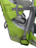Nosidło turystyczne GUTO Deluxe lekkie 1,6kg dla dzieci od około 6 miesiąca do 18 kg - zielony