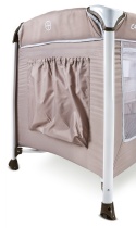 DELUXE CARETERO łóżeczko kojec 2 poziomy moskitiera kieszeń przewijak - Beige