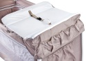 DELUXE CARETERO łóżeczko kojec 2 poziomy moskitiera kieszeń przewijak - Beige