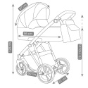 PICCO 3w1 Camarelo lekki wózek wielofunkcyjny do 22 kg, waży tylko 11,9 kg + fotelik KITE 0-13kg Polski Produkt kolor - 02