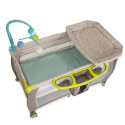 Babycenter HAUCK łóżeczko turystyczne 2 poziomy przewijak karuzela z pozytywką - Multi Dots Sand