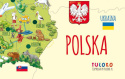 Mapa Polski Naklejka ścienna firmy TULOKO
