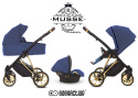MUSSE 3w1 BabyActive wózek głęboko-spacerowy + fotelik samochodowy Kite 0-13kg - Blueberry Gold