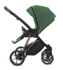 MUSSE 3w1 BabyActive wózek głęboko-spacerowy + fotelik samochodowy Kite 0-13kg - Emerald Nikiel