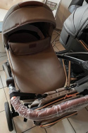 MUSSE 3w1 BabyActive wózek głęboko-spacerowy + fotelik samochodowy Kite 0-13kg - Gray Pearl (szara eko-skóra)