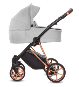 MUSSE 3w1 BabyActive wózek głęboko-spacerowy + fotelik samochodowy Kite 0-13kg - Ultra ZEN / stelaż Rose Gold