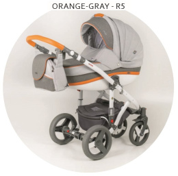 VICCO 2W1 ADAMEX wózek dziecięcy - Polski Produkt - orange gray r5